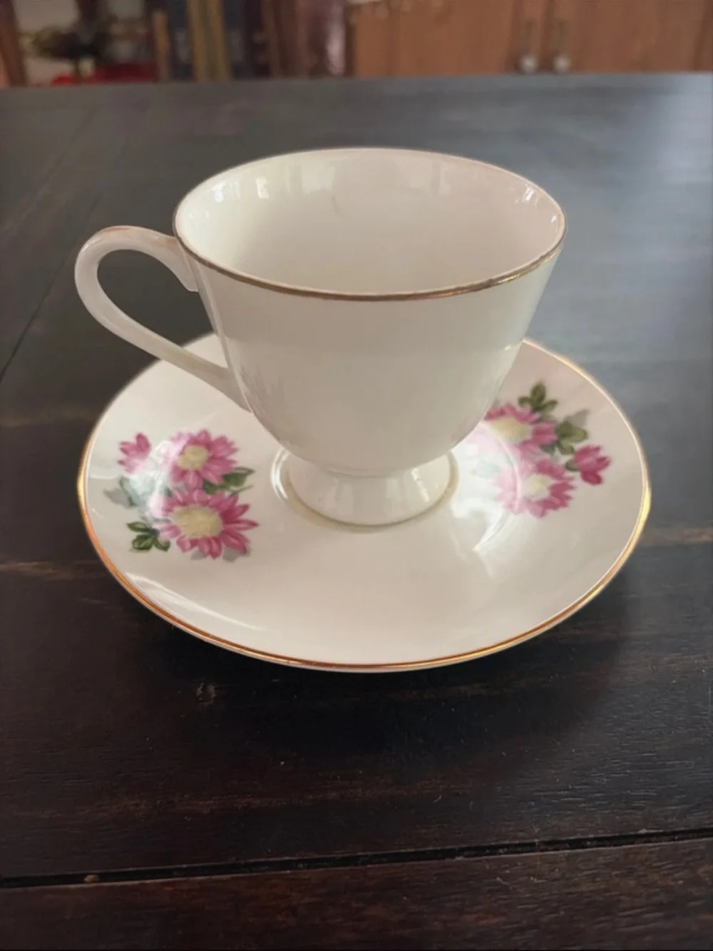 Floral Teacup and Saucer